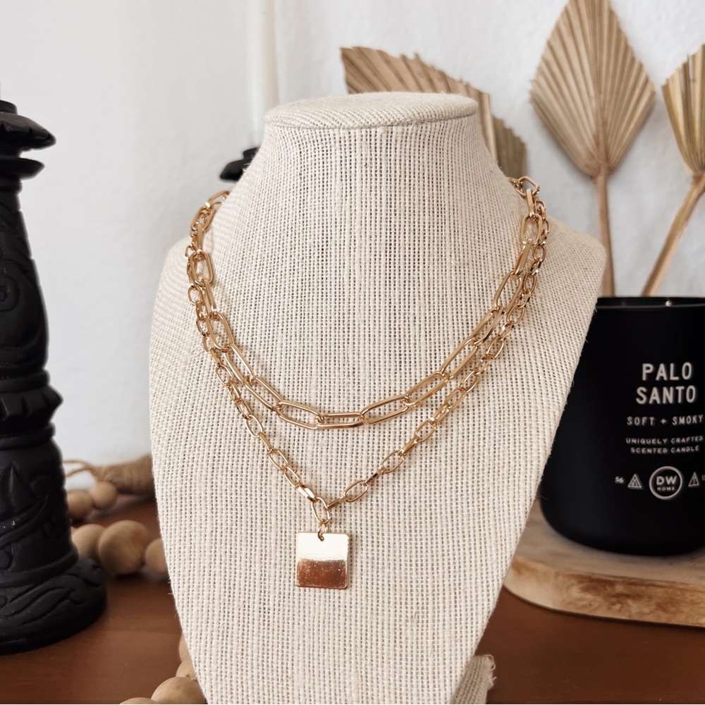 BLANK PLATED CHAIN NECKLACE SET - Picture 2 of 4